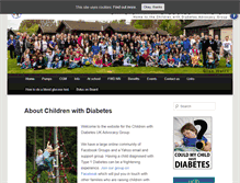 Tablet Screenshot of childrenwithdiabetesuk.org